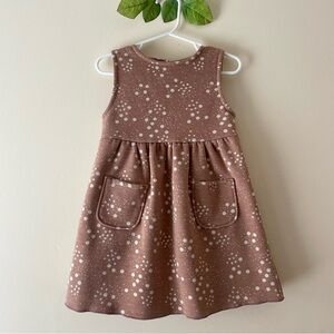 Zara Toddler Girls Sleeveless Fleece Dress With Pockets, Size 3/4 yrs